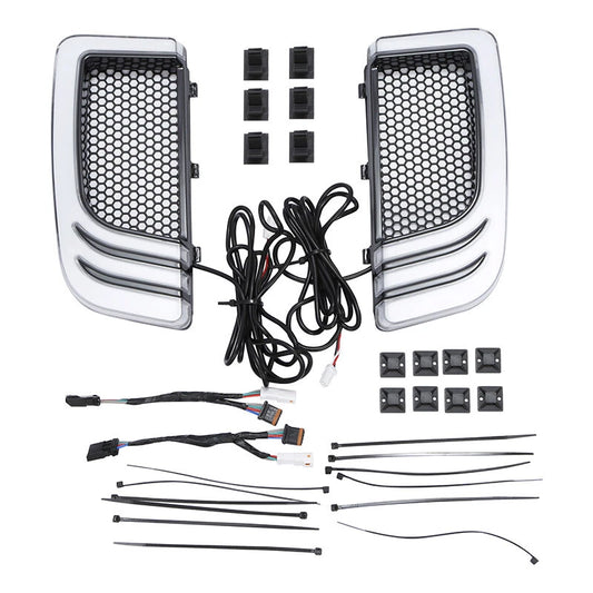 LED Fairing Lower Grills W/ Turn Signals Light Fit For Harley Street Glide 14-24