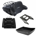 Chopped Trunk Backrest Mount Rack Fit For Harley Road King Street Glide 2014-26
