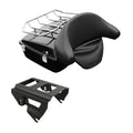 Chopped Trunk Backrest Rack Solo Mount Fit For Harley Touring Glide 2009-13