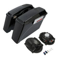 Black Hard Saddlebags & 5x7" Speakers Fit For Harley Davidson Road Glide 94-13