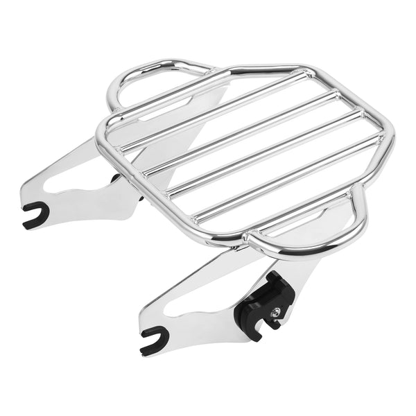 Chrome Detachable 2-Up Mount Luggage Rack Fit For Harley Touring 09-24