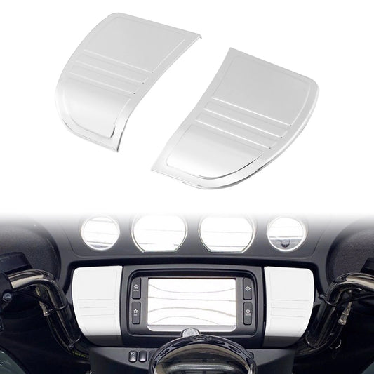 Tri Line Stereo Trim Cover Fit For Harley Touring Electra Glide 14-23 Chrome