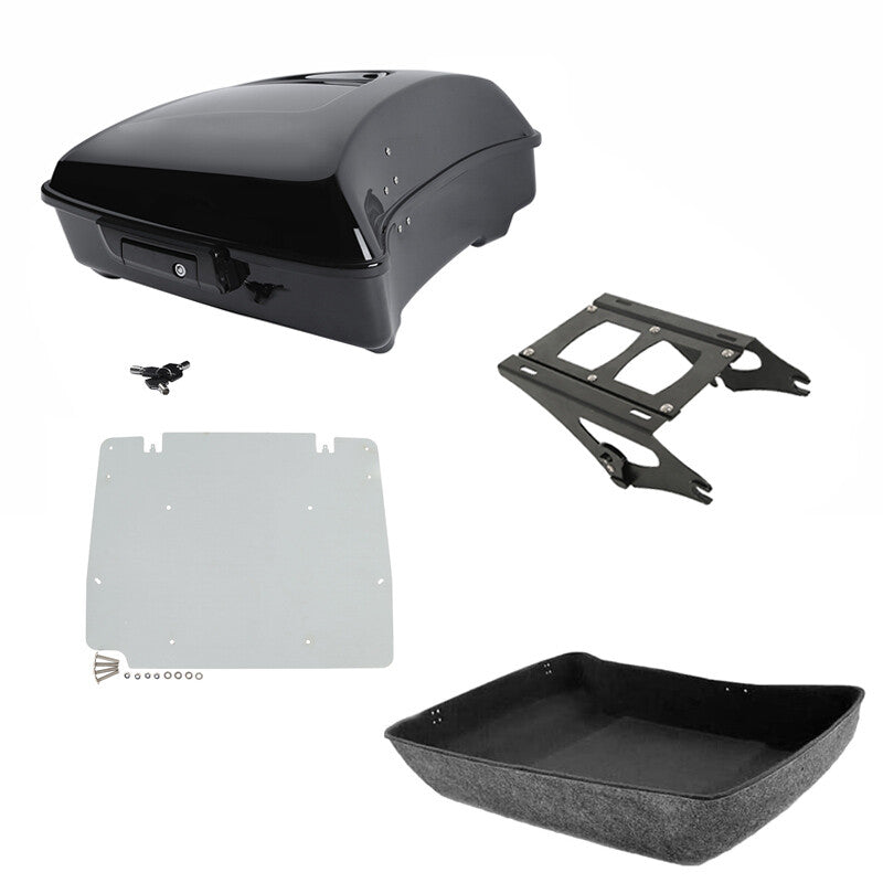 Chopped Trunk Plate Mount Rack Fit For Harley Touring Road Street Glide 14-2026