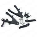 Black Driver Front Footrests Foot Pegs Bracket Fit for Yamaha YZF R1 2004-2006