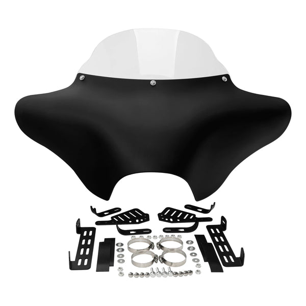 Matte Black Batwing Fairing Windshield Fit For Harley Softail Slim Fls Road King