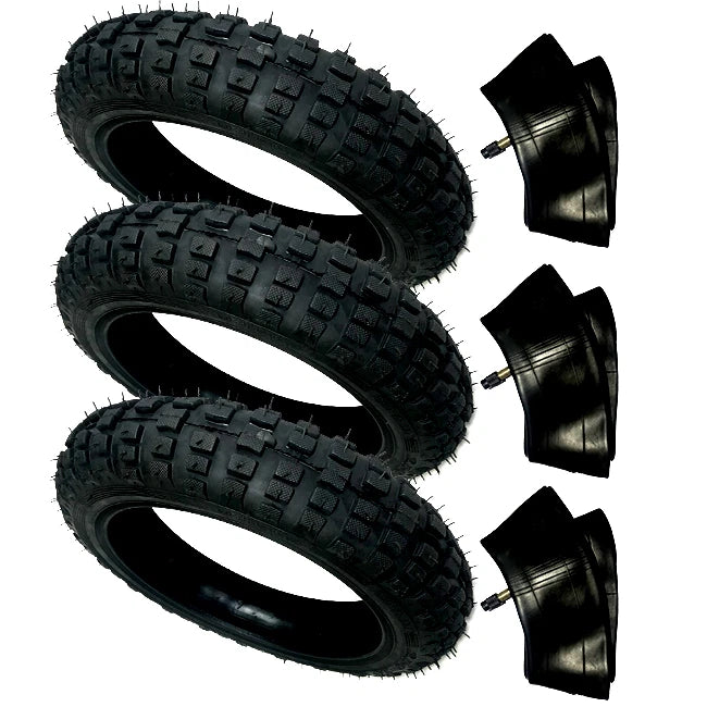 HD 3) Tires And 3) Tubes Straight Stem Size 2.50-10 2.50X10 For Yamaha TTR50E