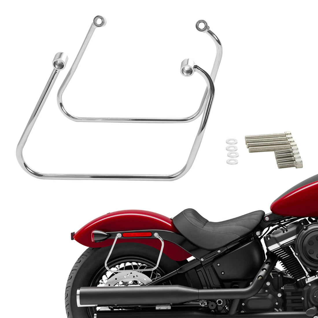 Saddlebag Support Mount Bracket Kit Fit For Harley Softail Street Bob 2018-2024