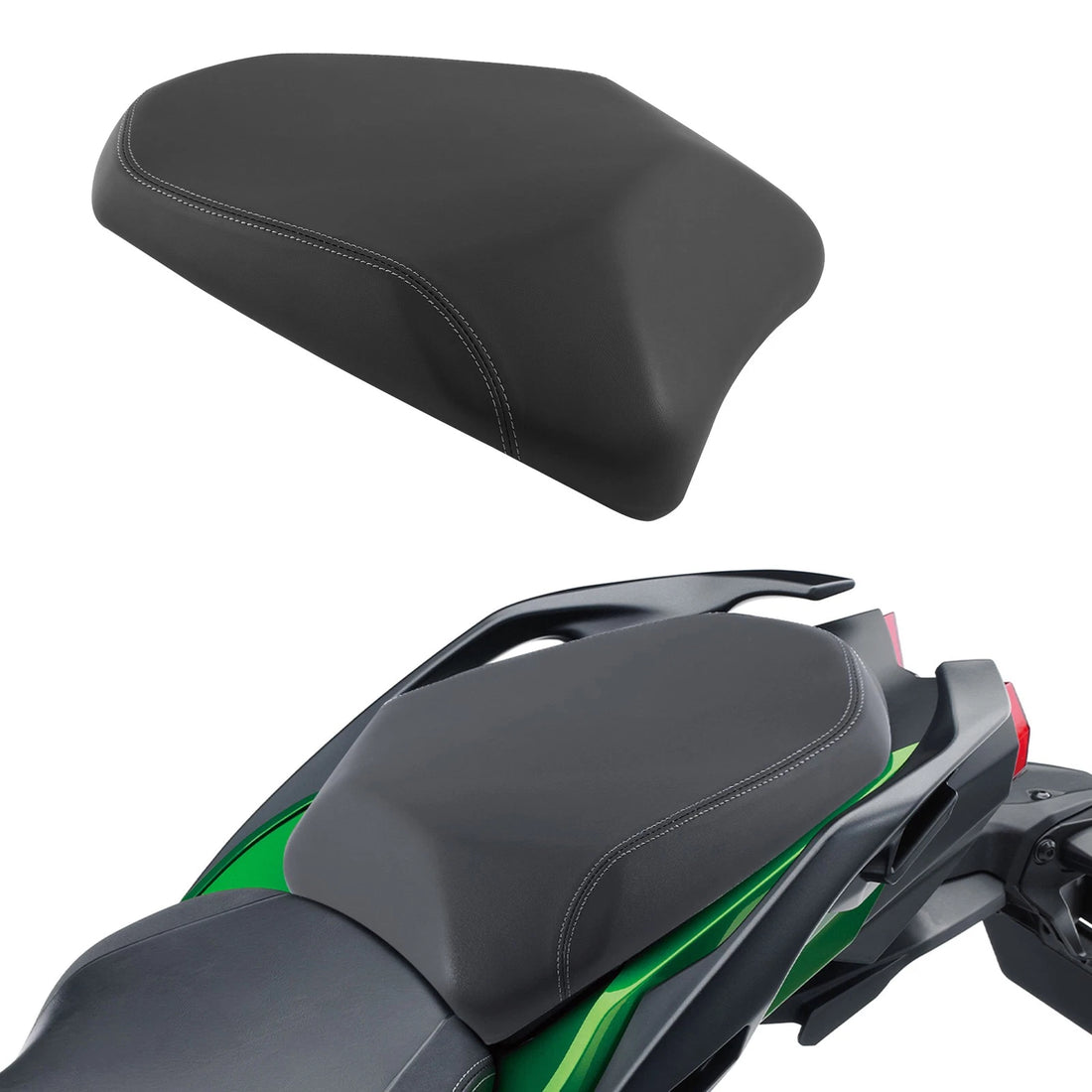 Passenger Pillion Seat Fit For Kawasaki Ninja H2 SX 2018-2021 Synthetic Leather