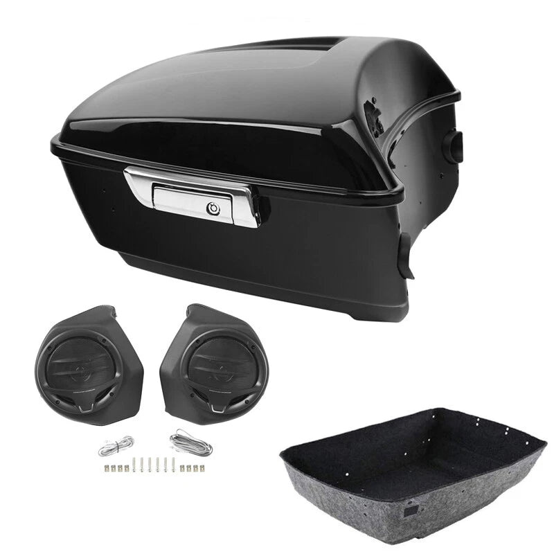 Black King Trunk w/ Speakers Pods Fit For Harley Touring Electra Glide 2014-2026