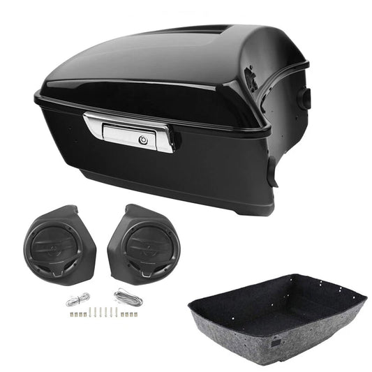 Black King Trunk w/ Speakers Pods Fit For Harley Touring Electra Glide 2014-2026