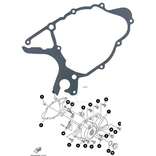 Generator Cover Gasket Kits For Yamaha TW200 87-23 TW125 99-04 TW225 02-07