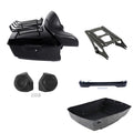 King Trunk Mount Rack Light Speaker Fit For Harley Touring Cvo Road Glide 14-26