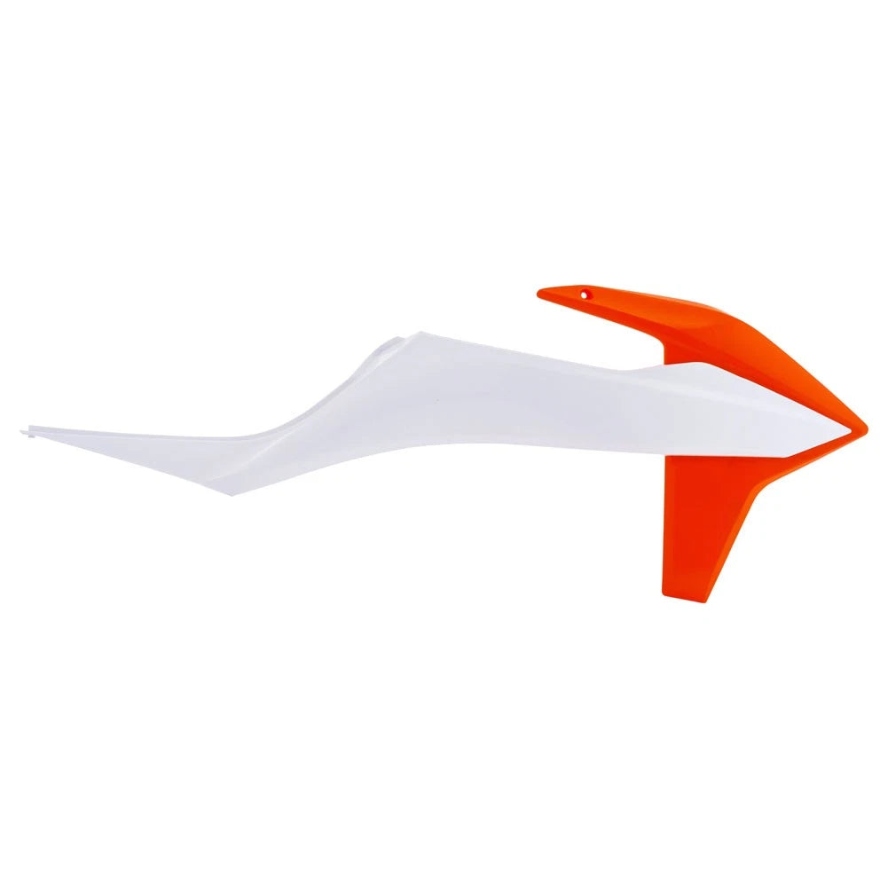 Acerbis Radiator Scoops 2020 White/16 KTM Orange For KTM 450 XC-F 2019-2022