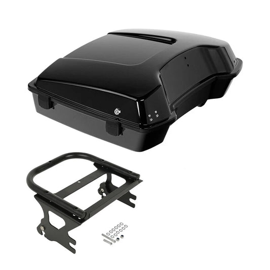 Black Razor Trunk Mount Rack Fits For Harley Touring Road Glide 97-2008