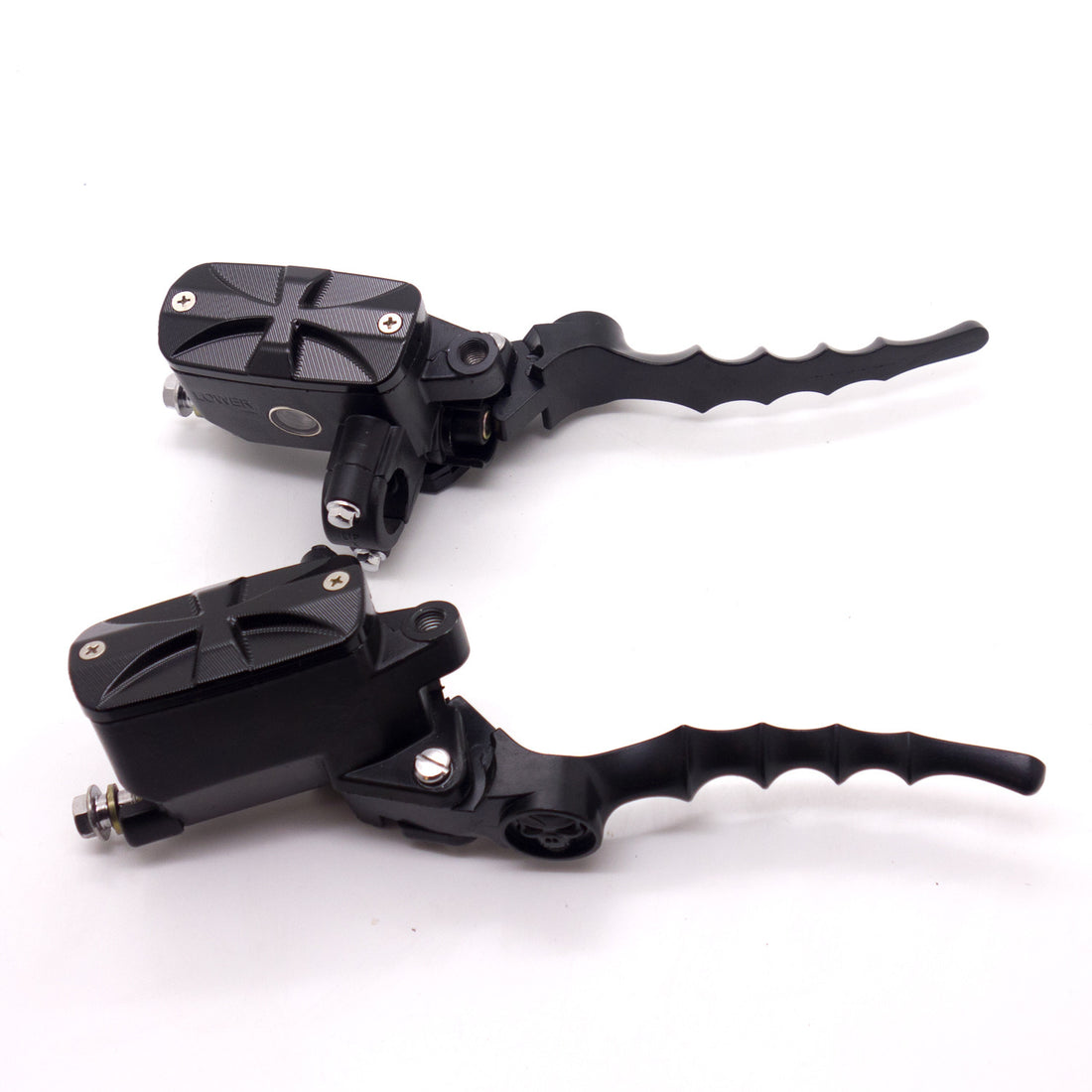 7/8" Black Cross Control Reservoir Brake Clutch Lever For Kawasaki Honda Yamaha