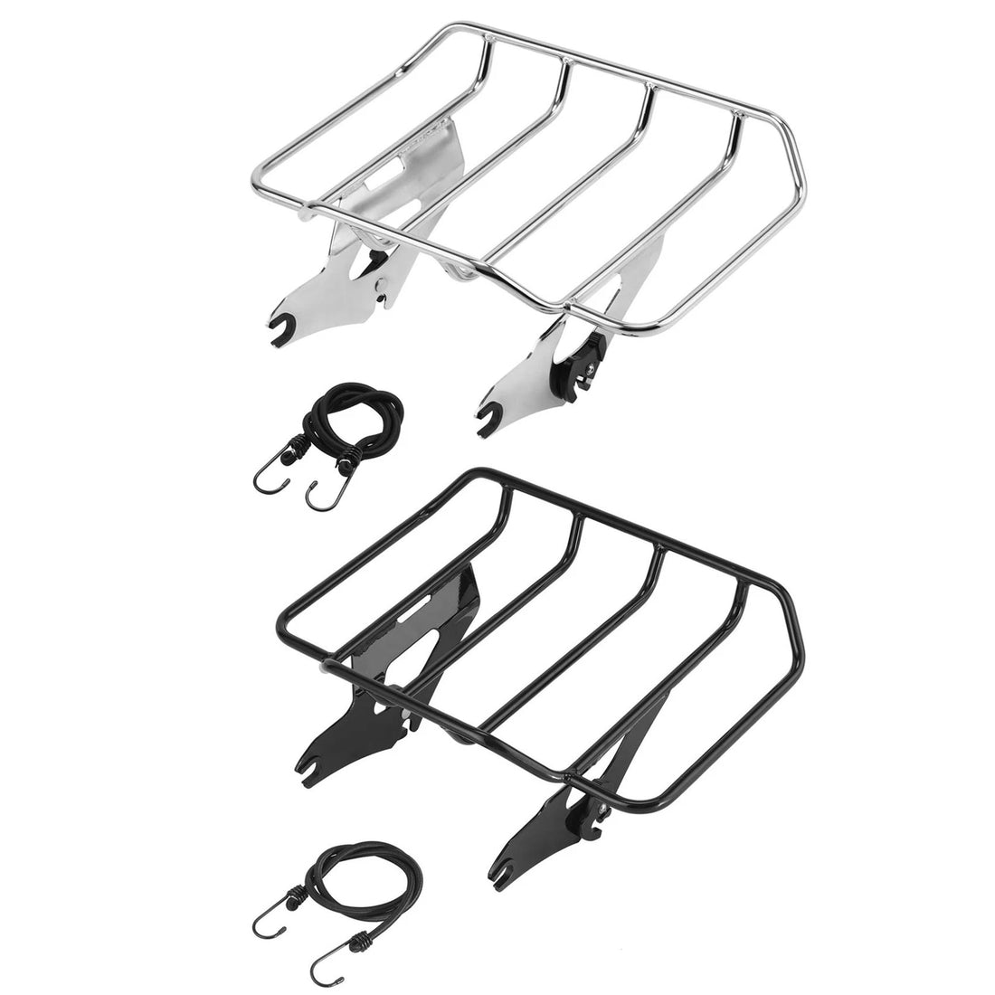 Chrome/Gloss Black Quick Release Luggage Rack Fit For Harley Road Glide 14-25