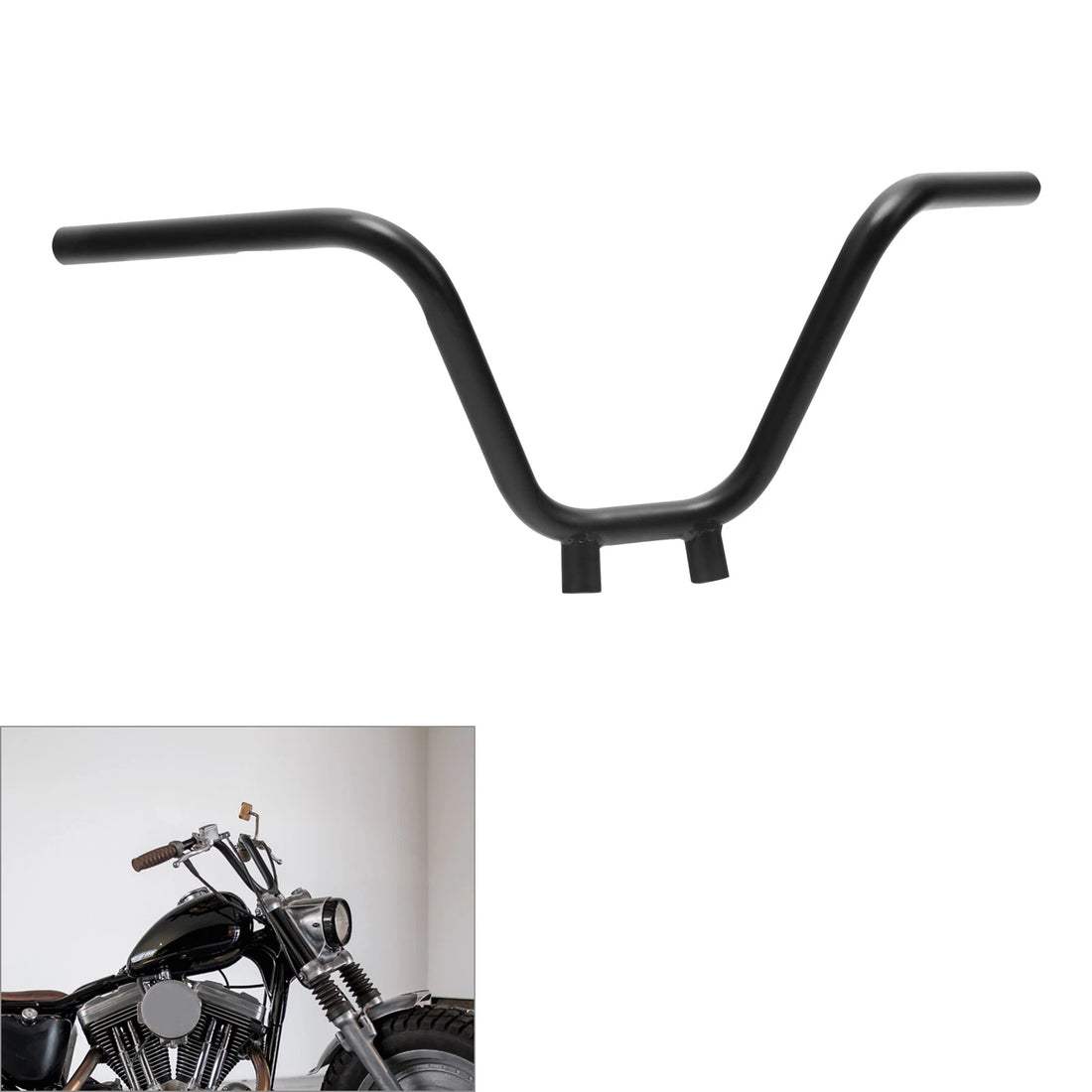 Matte 10" Rise Ape Hanger Handlebar Fit For Harley Softail Dyna Sportster Custom