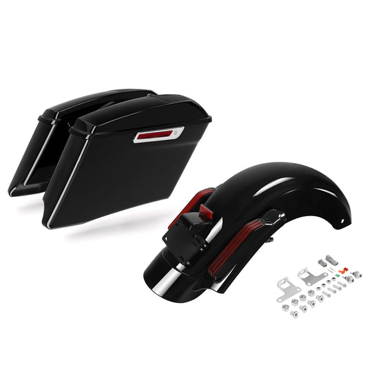 4" Stretched Saddlebag Speaker Cutout Rear Fender Fit For Harley Touring 2014-23