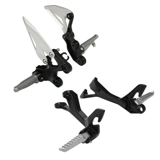 Front Driver + Rear Passenger Foot Pegs Fit For Kawasaki Ninja 400 18-24
