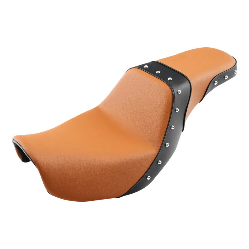 Driver & Passenger Seat Fit For Harley Dyna Fat Bob Low Rider 2006-2017 Orange