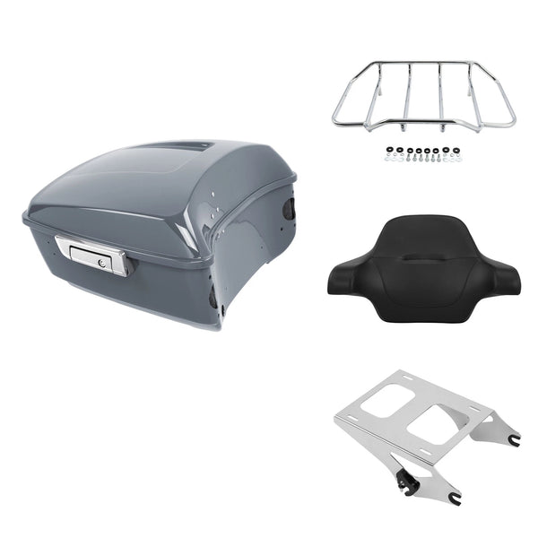 King Trunk Backrest Rack Mount Fit For Harley Touring Flhxse 14-26 Gunship Gray