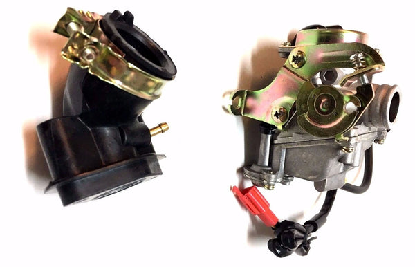 Carburador Wildfire 50CC 50DE 20MM Y Colector DeadmisiÓN Bota Scooter Ciclomotor