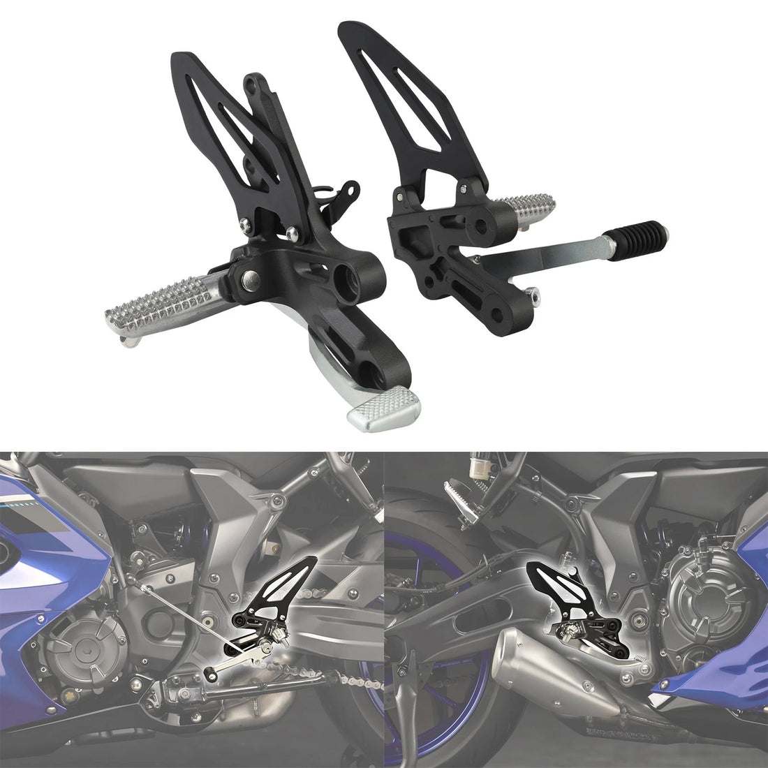 Driver Footpegs Pegs Bracket Fit For Yamaha Yzf R7 2022-2025 2023 US