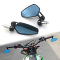 Motorcycle 7/8" Black Billet Aluminum Bar End Rearview Side Mirror For Honda
