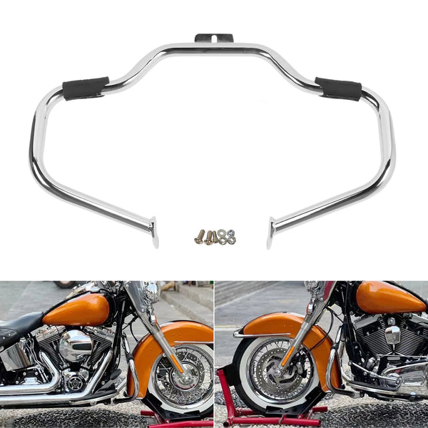 Chrome Engine Guard Bar Fit For Harley Heritage Softail Classic Flstc 2000-2017