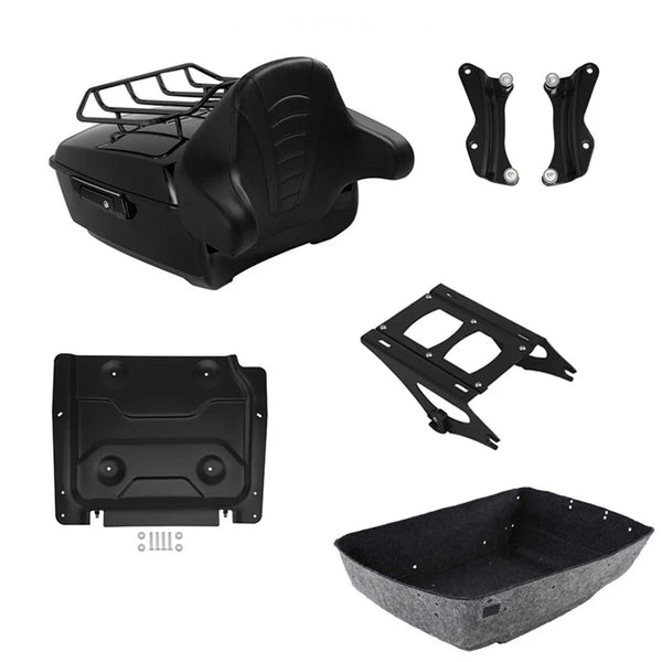 King Trunk Backrest Mount Plate Docking Kit Fit For Harley Touring Flhr 2014-26