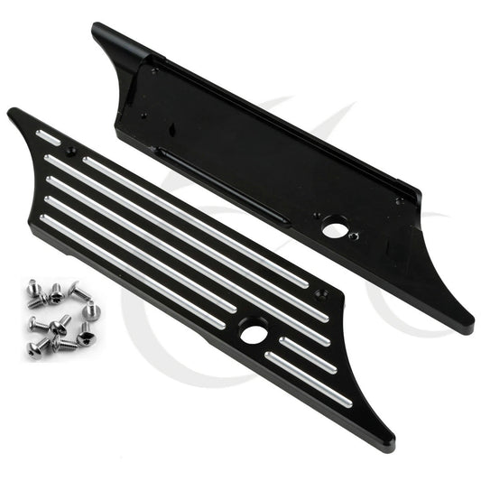 Black Hard Saddlebags Bags Latches Covers Face Fit For Harley Touring 1993-2013