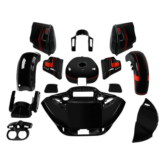 Fairing Body Kit Fit For Harley Cvo Road Glide 15-2024 Black Earth Vivid Black