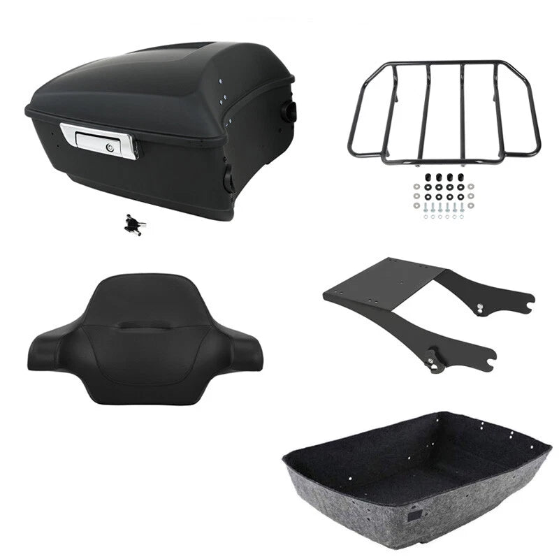 Matte King Trunk Pad Rack Mount Fit For Harley Touring Glide 97-08