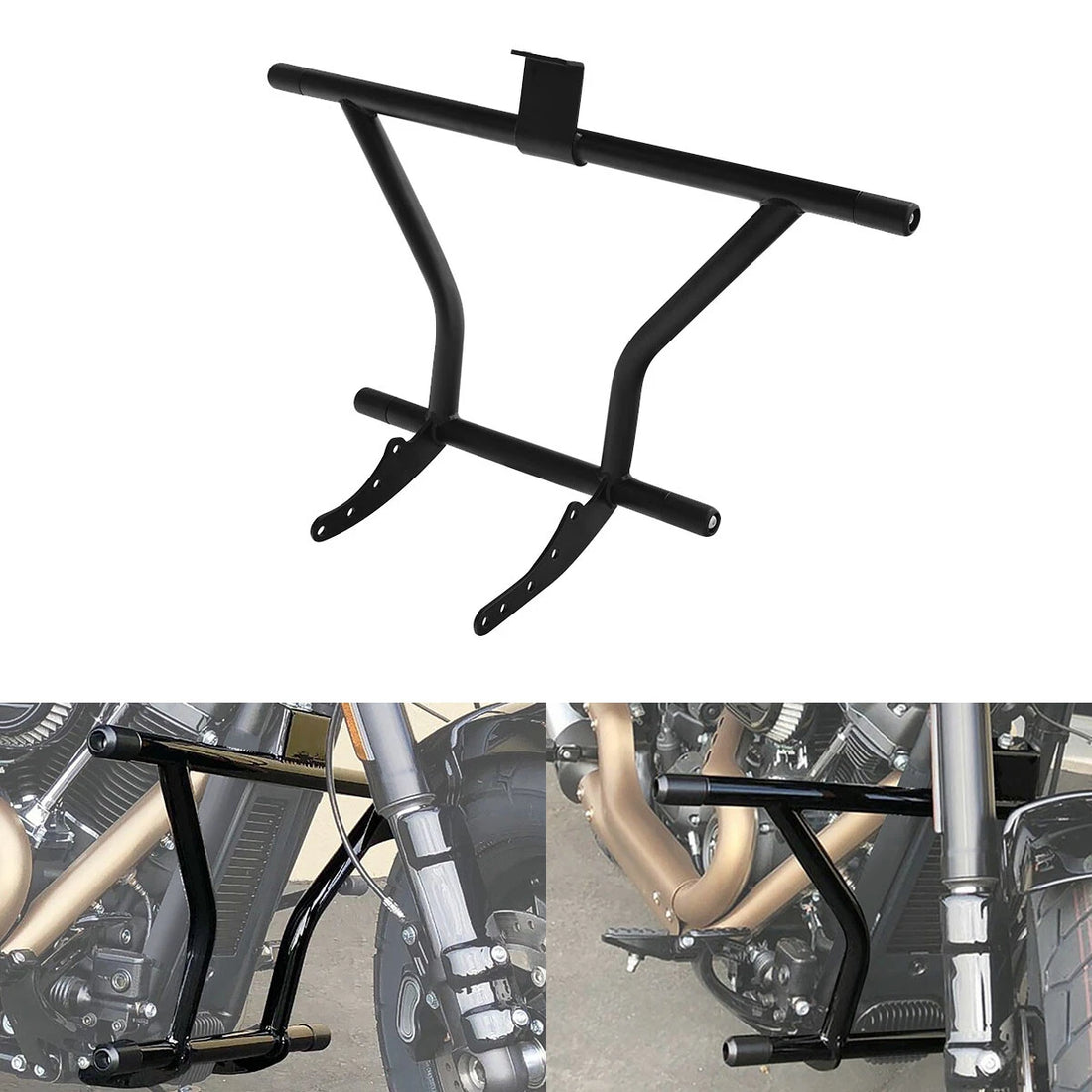 Matte Black Engine Guard Crash Bar Fit For Harley Softail Slim Fat Bob 18-24