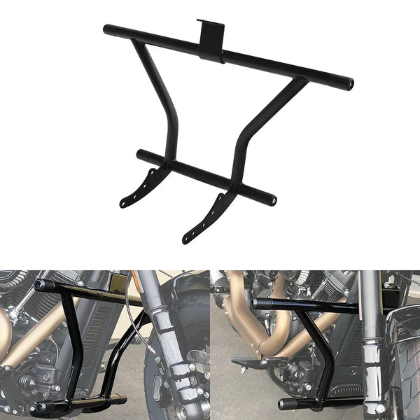 Matte Black Engine Guard Crash Bar Fit For Harley Softail Slim Fat Bob 18-24