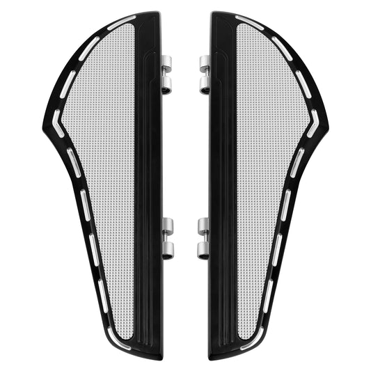 Fit For Harley Street Road Glide King 00-25 Black Driver Footboard Floorboards