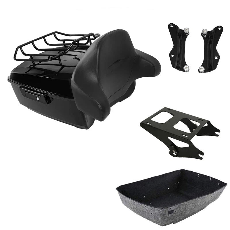 King Trunk Pad Mount Rack Docking Kit Fit For Harley Touring Road Glide 14-26 25