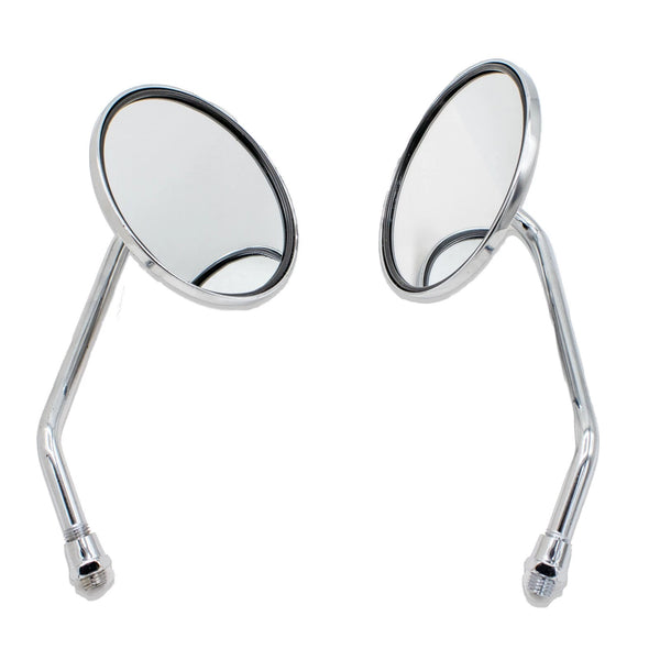 Espejos Cromados Para Motocicleta, 10MM, Para Piaggio Aprilia Benelli Bianchi