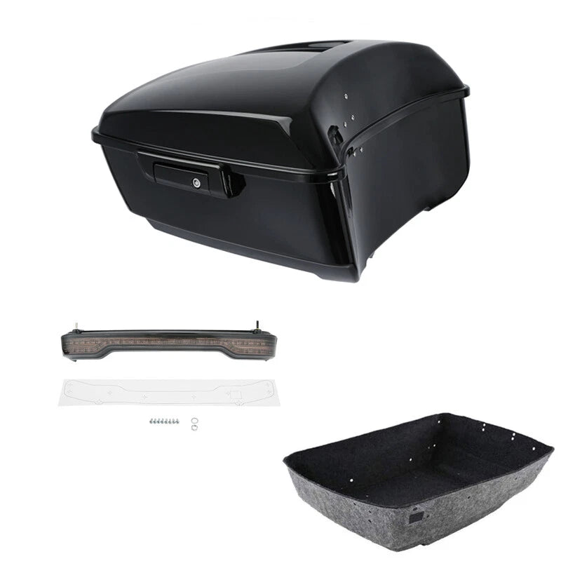 Vivid Black King Trunk LED Tail Light Fit For Harley Touring Road Glide 14-2026