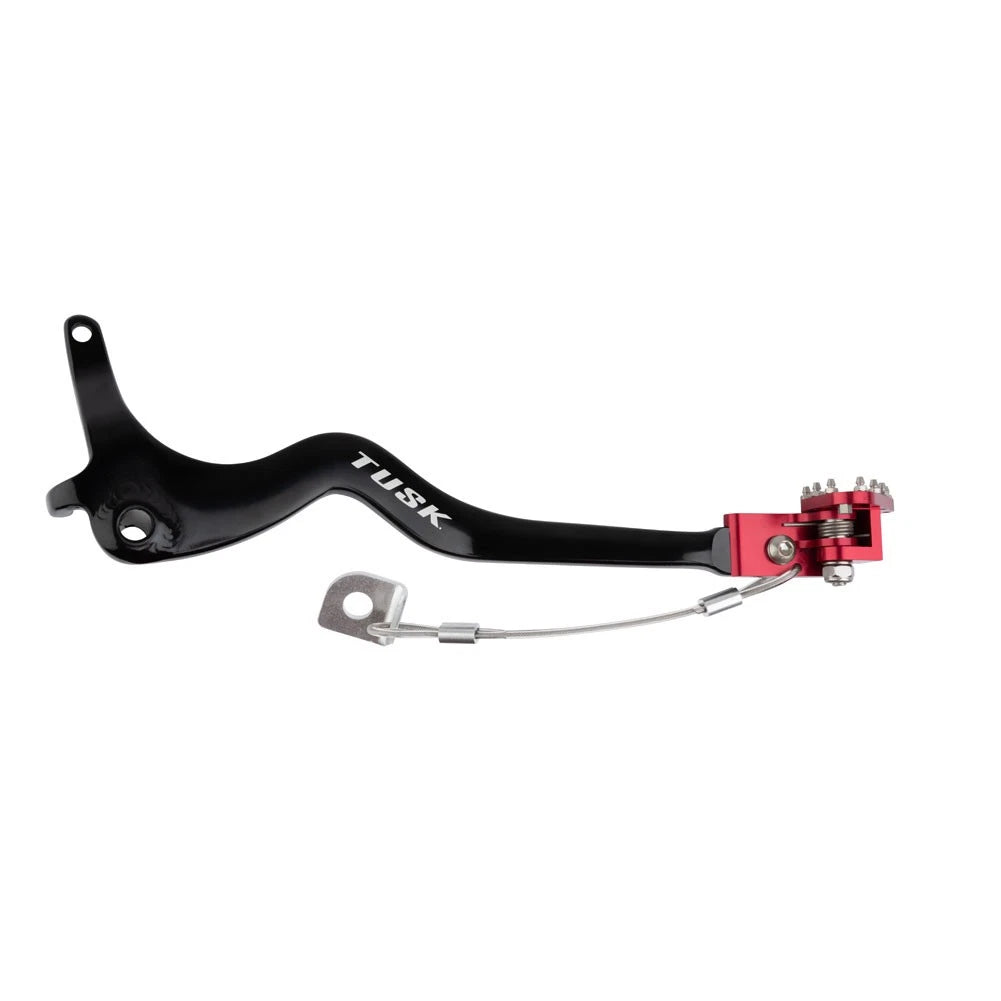 Tusk L33-1008RD Aluminum Brake Pedal Red Tip