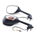 Foldable Rearview Mirrors & Turn Signals Light For Suzuki GSXR600/750 2006-2024