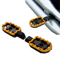 Black+Gold Rear Passenger Footpeg Fit For Harley Softail Low Rider Fat Bob 18-25