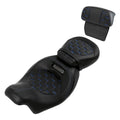 Driver Passenger Seat Backrest Fit For Harley Road King 2014-2023 Blue Stitching