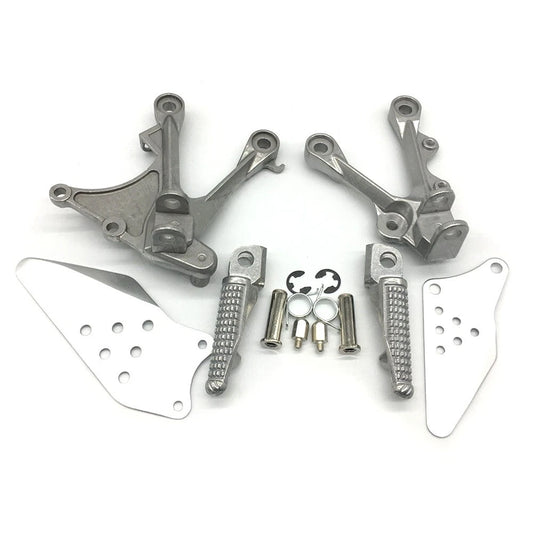 Silver Driver Front Foot Peg Bracket Fit for Kawasaki Ninja ZX6R 2005-2007 2008