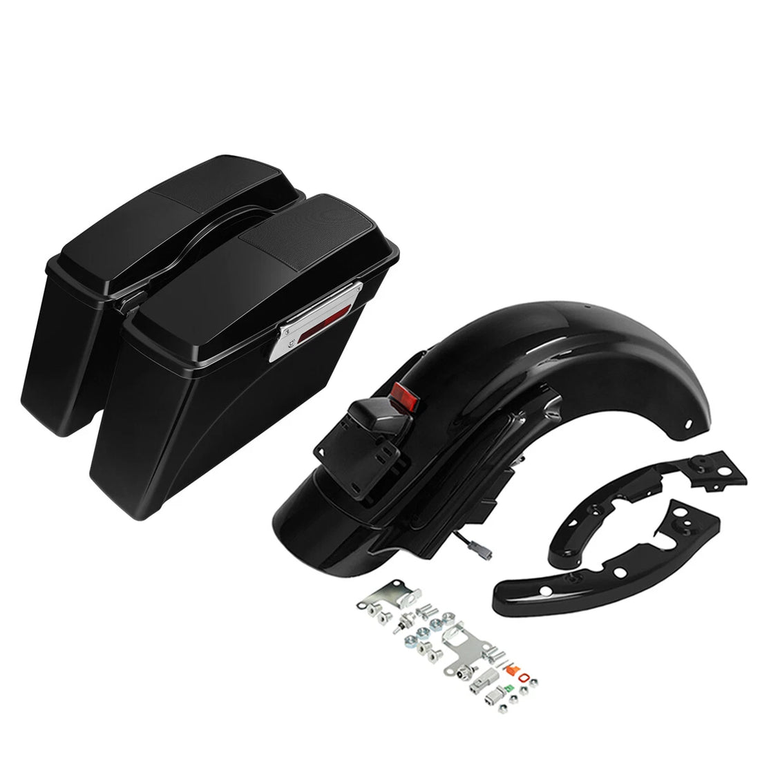 Saddlebags 6x9" Speaker Lid Rear Fender System Fit For Harley Touring 2009-2013