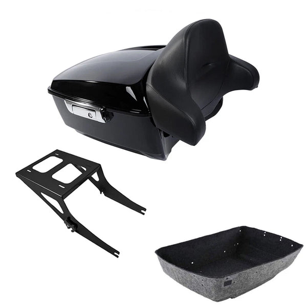 King Trunk Mount Rack Backrest Fit For Harley Fat Boy 2008-2017 15