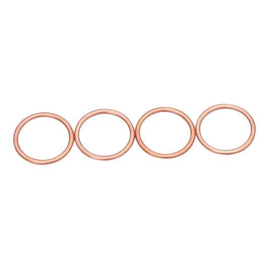 4PCS Exhaust Pipe Gasket For Kawasaki EX650 ER6N 05-07 VN900 06-15 Z1000 07-09