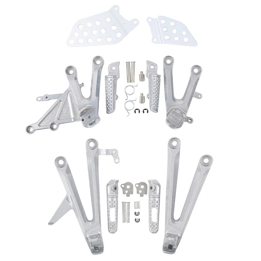 Rider Driver & Passenger Footrests Peg Bracket Fit For Honda CBR1000RR 2004-2007