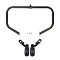 Black Highway Engine Guard Crash Bar Footpegs Fit For Harley Road Glide 2009-24
