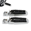 Chrome Rubber Driver Foot Pegs Fit For Harley Softail Street Bob Fat Boy 18-24